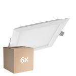 Mehrfachpackung 6x Ledvance LED Deckenstrahler Quadrat SQ210 18W 1530lm 120D - 830 Warmweiß 
