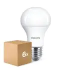 Mehrfachpackung 6x Philips  CorePro LED Glühbirne E27 Birne Matt 10W 1055lm - 827  | Ersatz Für 75W