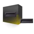 Bright Choice Wandleuchte Chester PC Anthrazit 2W 100lm - 830 Warmweiß 