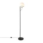 Nordlux Wilson Lampadaires Salon Verre et Métal Noir | Convient pour G9