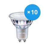 Lot 10x Philips MASTER Value LED Spot GU10 PAR16 3.7W 270lm 36D - 930 Blanc Chaud | Meilleur rendu des couleurs - Dimmable - Équivalent 35W