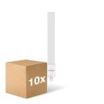 Lot 10x PL-S LED 6W - 827 Blanc Très Chaud | 2 Broches - Remplacement 11W