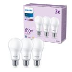 Lot 3x Philips Ampoule LED E27 Poire Dépolie 13W 1521lm - 840 