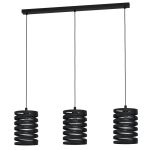Eglo Suspension Luminaire Cremella Échantillon Noir | Convient pour 3x E27