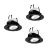 Lot 3x Eglo Spot LED Saliceto-Z Aluminium Noir 4.7W 440lm - 827-865 Accordable Blanc + RGB | 88mm - Diamètre 68mm - IP20 - Zigbee Dimmable
