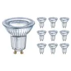 Lot 10x Ledvance Performance Spot LED Réflecteur GU10 PAR16 4.3W 350lm 120D - 827 Blanc Très Chaud | Équivalent 30W