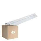 Lot 4x Réglette Réflecteur V2 LED T8 | Convient pour 2x 120cm Tube LED