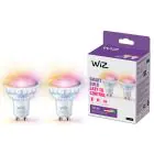 Pack duo 2x WiZ Smart Spot LED GU10 PAR16 5W 400lm 36D | Meilleur Rendu De Couleur - Dimmable - Remplacement 50W