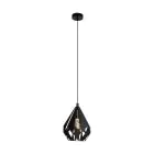 Eglo Suspension Luminaire Carlton 5 Échantillon Noir | IP20 - Convient pour 1x E27 