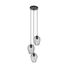 Eglo Suspension Luminaire Newtown Échantillon Noir | IP20 - Convient pour 3x E27 
