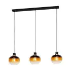 Eglo Suspension Luminaire Oilella Échantillon Noir Dorée | IP20 - Convient pour 3x E27 