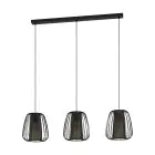 Eglo Suspension Luminaire Curasao Échantillon Noir | IP20 - Convient pour 3x E27 